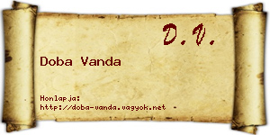 Doba Vanda névjegykártya